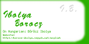 ibolya borocz business card